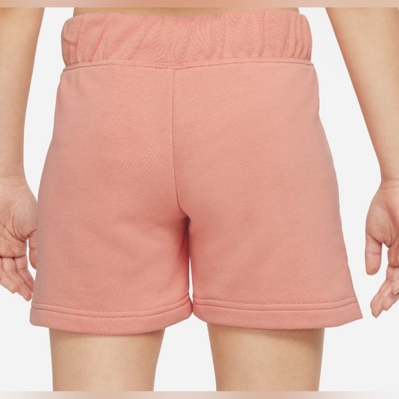 NIKE Girls Pink SPORTSWEAR CLUB FRENCH TERRY FLEECE SHORTS M standard fit - Picture 6 of 8